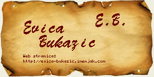Evica Bukazić vizit kartica